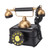 Retro Iron Telephone Ornament Antique Corded Telephone Decor Vintage Decorative Telephone for Cafe Window Bar Desktop