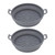 2 PCS Fryer Silicone Basket Nonstick Silicone Liners Fryer Pot Accessories with Handle Diameter 19cm Grey