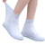Rain Shoe Covers Waterproof Dustproof Reusable Overshoes Thickened Silicone Shoe Covers for Women Men White Mid Calf XL (40 to 42 Sizes)