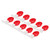 10 Set Chicken Drinking Cup Automatic Water Drinker Big Red Plastic Bowl for Duck Bird Hen G1/2