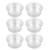 4 Inches 6pcs Cake Mould Non Stick Removable Base Round Cake Pan Set for Wedding Birthday Party