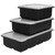 3Pcs Silicone Ice Cubes Maker Flexible Ice Trays with Lid DIY Mold Mould Kitchen AccessoriesBlack