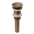 Pop Up Sink Drain Vintage Sink Vessel Drain Stopper Plant Pattern Brass Quick Drainage Sink Parts for Bathroom Basin Without Overflow