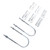 Double Antenna Mast Clamp Kit Iron V Jaw Block with U Bolts Mast to Mast Mount Bracket Kit for Outdoor Antenna B
