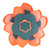 Snack Serving Tray Multifunction Large Capacity Flower Shape Nut Candy Serving Container for Home Double Layer