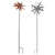 Sun Windmill Iron Weather Resistant Decorative Flower Wind Spinner with Ground Stake for Patio Yard Garden