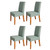Decdeal Stretch Solid Diamond Lattice Dining Chair Cover Removable Washable Short Dining Chair Protector for Hotel Dining Chair 4PCS Deep Green
