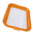 Food Preservation Tray with Stretch Cover Long Lasting Freshness Food Grade Stackable Preservation Tray for Meat Vegetables Tetragonum Orange