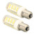 2PCS E12 Dimmable LED Bulb PC 52LEDs 5W 100‑130V LED Candelabra Bulb for Ceiling Fan Light Salt Lamp White Light