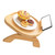 Couch Tray Burlywood Bamboo Folding Sofa Arm Clip Table for Snack Home Dormitory Round