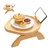 Couch Tray Burlywood Bamboo Folding Sofa Arm Clip Table for Snack Home Dormitory Round