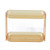 Cosmetic Storage Rack Double Layer Clear Detachable Modern Countertop Cosmetic Organizer for Dressing Table Dark Brown