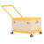 Rolling Toy Storage Bin Toy Storage Organizer Bin with Lid Wheels Children Building Blocks Organizer Orange