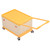 Rolling Toy Storage Bin Toy Storage Organizer Bin with Lid Wheels Children Building Blocks Organizer Orange