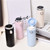 420ml Smart Insulation Cup Double Layer Stainless Steel Thermal Bottle with Temperature Display Bleu