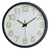 12 Inch Luminous Wall Clock Minimalist Round Quartz Clock for Bedroom Living Room Decoration Black Frame Without Inner White