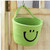 Cute Cotton Rope Basket Wall Mounted Soft Foldable Hand Woven Small Storage Basket for Home Use Green