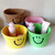 Cute Cotton Rope Basket Wall Mounted Soft Foldable Hand Woven Small Storage Basket for Home Use Green