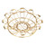 HandMade Coffee Filter Stand DripType 3Holes Foldable Stainless Steel CakeType Coffee Filter Holder(Gold )