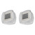 2Pcs Solar LED Fence Wall Light Waterproof Warm Light Transparent Mini Solar Wall Mounted Fence Lamp for Garden Yard