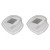 2Pcs Solar LED Fence Wall Light Waterproof Warm Light Transparent Mini Solar Wall Mounted Fence Lamp for Garden Yard