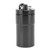 Portable Ashtray Waterproof Lightweight Aluminum Alloy Pocket Ashtray with Lid Keychain for Outdoor Travel Black