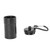 Portable Ashtray Waterproof Lightweight Aluminum Alloy Pocket Ashtray with Lid Keychain for Outdoor Travel Black