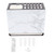 Multifunctional Knife Blocks with White Plate Cutting Board Pot Lid Holder for Countertop Organization Kitchen Storage Wall Mount Black Frame
