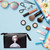 Reusable Durable Cartoon Storage Makeup Cosmetics Bag for Girl Woman(Black)