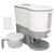 Rice Dispenser Household Food Grade Dry Sealed Grain Cereal Dispenser Bucket for Rice Millet Black Rice Barley Mung Beans Red Beans Small Light Gray