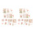 30Pcs Stickers Plants Pattern Romantic Decorative Sticker Set for Scrapbook Stationery Cards Pink