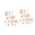 30Pcs Stickers Plants Pattern Romantic Decorative Sticker Set for Scrapbook Stationery Cards Pink
