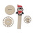 Wooden Christmas Money Holder Desktop Ornaments Multiple Holes Double Layer Cash Holders for Decorations Type C