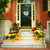 Artificial Flower Wreath White Dogwood Hanging Wreath Welcome Wreath DIY Decor for Front Door Home Wall Porch Patio