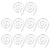 10Pcs Spiral Knitting Needle Stainless Steel Practical Circular Shawl Needle Sewing Tool for Cloth Cardigan Silver