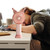 Handheld Mini Fan USB Charging Battery Operated Fan Cartoon Electric Fan for Home School Office Pink