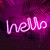 Unique Hello English Letter Shape LED Light Decorative Light for Proposal Birthday Party Home
