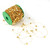 DIY Star Faux Pearls Beads String Garland for Christmas Tree Wedding Party Bouquet Decoration(Gold FivePointed Star )