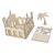 Enchanting Wooden House Ornament With Carved Hollow Star Decoration People Animal Coconut Trees Handcrafted
