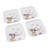 4pcs Fruit Snack Plate Multifunctional Dessert Dishes for Home School Restaurant Storage Tray Spit Bone Tray Lavender