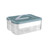 Stackable Toy Storage Bin Plastic Block Building with Lid Multiple Compartments Large Capacity Organizer Box for Kids 1 Tier Green (30.5x23x12.5cm)