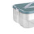 Stackable Toy Storage Bin Plastic Block Building with Lid Multiple Compartments Large Capacity Organizer Box for Kids 1 Tier Green (30.5x23x12.5cm)