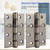 4in 3mm Stainless Steel Door Hinge Loose Pin Muffler Buffer Hinges Mute Bearing(Plating Yellow)