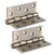 4in 3mm Stainless Steel Door Hinge Loose Pin Muffler Buffer Hinges Mute Bearing(Plating Yellow)