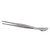 Stainless Steel Bonsai Tweezers Long Tweezers with Crescent Moon Spatula Head for Potted Loosening Soil Planing Grass Straight Style