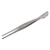 Stainless Steel Bonsai Tweezers Long Tweezers with Crescent Moon Spatula Head for Potted Loosening Soil Planing Grass Straight Style