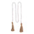 Farmhouse Rustic Wood Bead String Retro Wood Beads Garland with Tassels for Home Decoration Gift