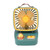 Desktop Fan 2400mAh Rechargeable Portable Quiet 3 Speeds Mini Desk Fan with Night Light for Home Outdoor Green