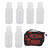6pcs Camping Spice Containers Mini Portable Transparent Spice Jar Kit with Storage Bag for Kitchen Camping Travelling