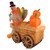 Inflatable Turkey Pumpkin Cart 210T Polyester 100‑240V Air Blow Up Pumpkin Cart with LED for Autumn Thanksgiving Yard Lawn AU Plug